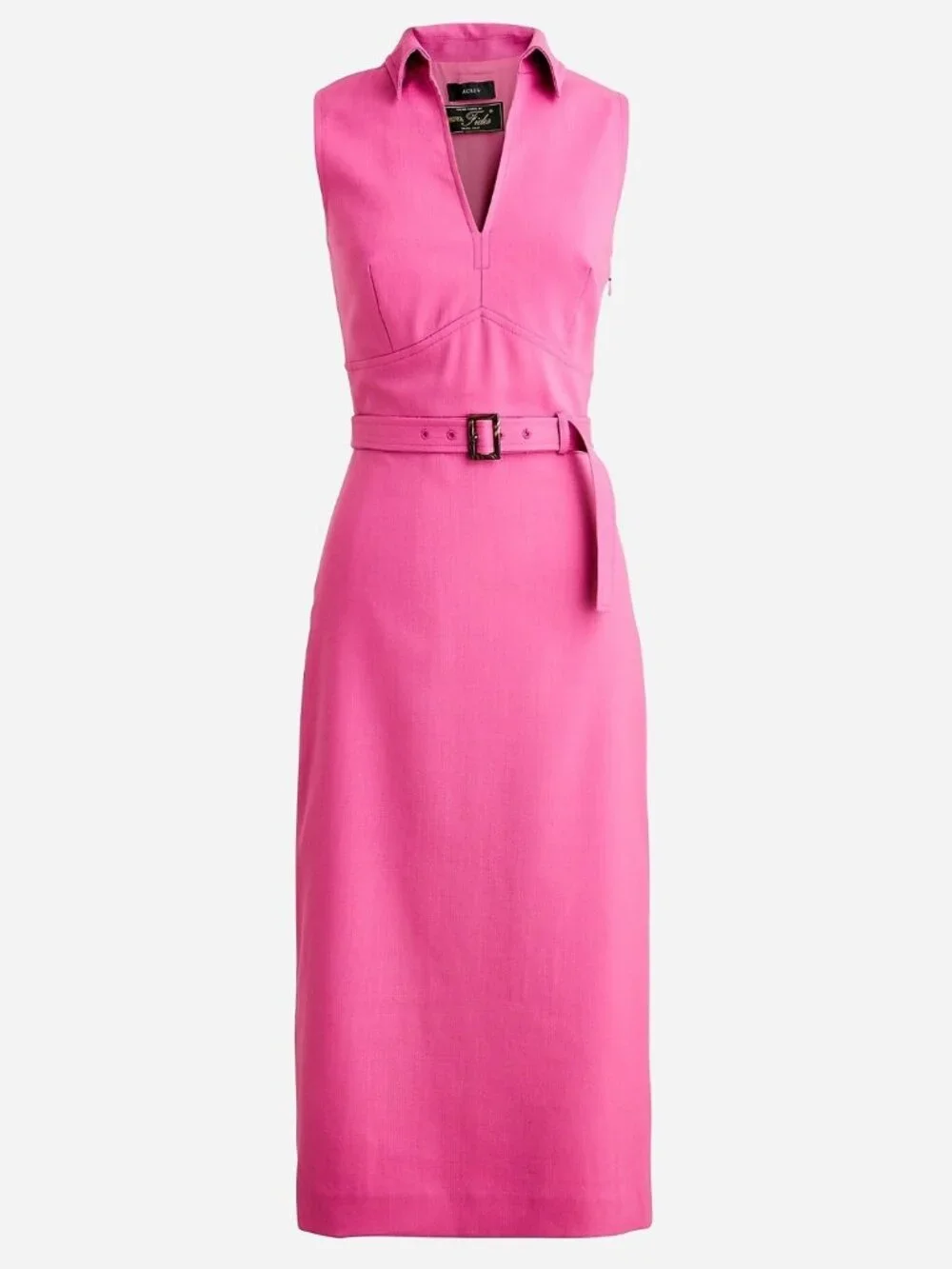 NWT J.Crew Collared Belted Sheath in Garden Dahlia Italian City Wool Dress 10